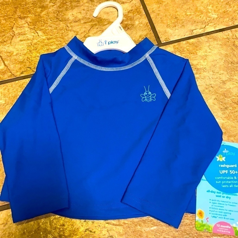 12-month Old IPlay. Baby Wear Sun Protection Swim Top UPF 50+ Summer